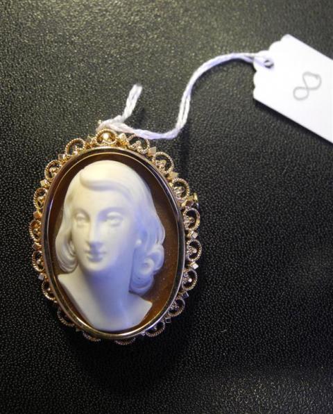Ancienne Broche Médaillon - Bijou Vintage - Occasion