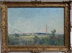 Émile Alfred DEZAUNAY (1854-1938)
La Loire, 1889. 
Huile sur toile signée...
