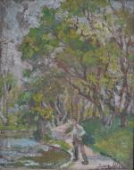 Suzanne MINIER (1884-?)
Le pêcheur
Huile sur toile signée en bas à...