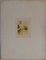Émile A. MALO-RENAULT (1870-1938)
Portrait de dame attablée
Estampe monogrammée en bas...