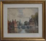 FRANK-BOGGS [américain] (1855-1926)
Bruges, le béguinage
Aquarelle signée et située en bas...