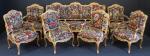 Important mobilier de salon à dossier plat d'époque Louis XV...