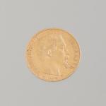 une PIECE 20 francs or 1856