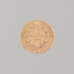 une PIECE 10 francs or 1863