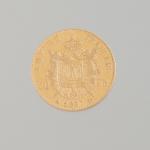 une PIECE 50 francs or 1857
