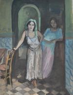 Jean LAUNOIS (1898-1942)
Deux algériennes dans un intérieur
Gouache signée en bas...