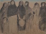 Jean LAUNOIS (1898-1942)
Algérie, femmes arabes debout avec deux enfants, circa...