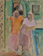 Jean LAUNOIS (1898-1942)
Deux algériennes dans un intérieur
Gouache et aquarelle signée...