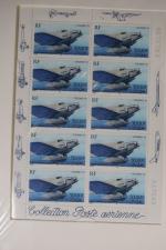 4 feuillets de 10 timbres de France des PA n°61,62,63,64...