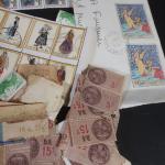 1 boite de timbres de courrier,  faciale