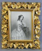 32 - Clémence GODARD D'AUCOUR (1821-1897) Portrait de la Baronne...