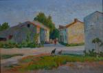 Pierre BAUDRIER (1884-1964)
La ferme à Nantes Saint Donatien 1947. 
Huile...