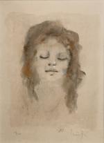 Leonor FINI (1907-1996)
Portrait de jeune fille
Estampe signée et justifiée 1/175...
