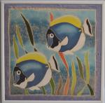 G. CAMILLE (XXème)
Surgeonfish aux Seychelles
Peinture sur soie signée, titrée et...