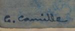 G. CAMILLE (XXème)
Surgeonfish aux Seychelles
Peinture sur soie signée, titrée et...