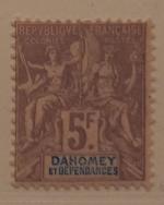 Dahomey n°17, type Groupe 5 F, neuf avec trace de...