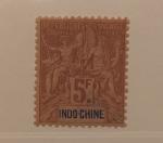 INDOCHINE n°16, type Groupe 5 F, neuf avec trace de...