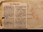 France, lettre accidentée : lettre avec cachet "Courrier détérioré suite...