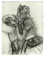 Henri Matisse (1869-1954)<br />
Portrait d’Hélène Mercier, née Princesse Galitzine, assise, 1938<br />
Dessin au fusain et à l’estompe, signé et daté 22/10/38 en bas à gauche<br />
Porte au dos des indications PH Vaux 2425 et 3116 – D19<br />
65,5 x 50,5 cm<br />
Œuvre de l’artis