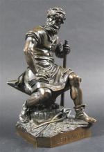 LE BOURG (1829-1906). Le Travail. Bronze à patine brune, signé...