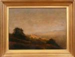 192 - AUBERT Gaston (XIX's-XX's) Vue panoramique du village de...