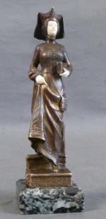 80 - Jules-Arsène GARNIER (1847-1889) : Retour du Sermon. Bronze...