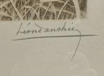 Léon DANCHIN (1887-1938)
Les deux chiens
Estampe signée en bas à droite
53.5...
