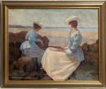 Paul BOCQUET (1868-1947)
Conversation sur la plage
Huile sur toile signée en...