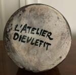 Jacques POUCHAIN (1925-2015) L'Atelier DIEULEFIT
Pichet tronconique légèrement bombé en faïence...