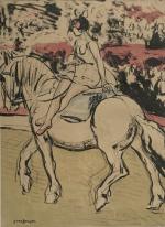 d'après Yves BRAYER (1907-1990)
La cavalière
Lithographie signée dans la planche
32 x...