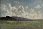 Marie Joseph Léon IWILL (1850-1923)
Landemer, paysage aux vaches, 1897. 
Huile...