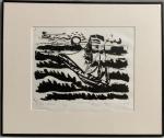 Jules PARESSANT (1917-2001)
Les vagues japonaises, 1990. 
Lithographie titrée, justifiée "4/5",...