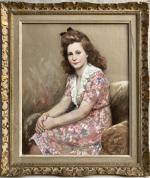 FRED-MONEY (1882-1956)
Portrait de dame, 1946. 
Gouache et pastel signée et...