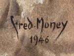 FRED-MONEY (1882-1956)
Portrait de dame, 1946. 
Gouache et pastel signée et...