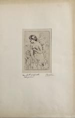 d'après Pierre-Auguste RENOIR (1841-1919)
Baigneuse
Gravure
23 x 16.5 cm (piqûres)