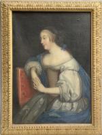 Attribué à Charles BEAUBRUN (1604-1692)
Portrait de Anne d'Autriche
Toile
110 x 79...
