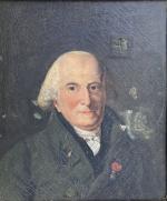 Ecole FRANCAISE vers 1820
Portrait de Monsieur d'Aubigny
Sur sa toile d'origine
54...