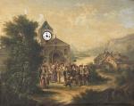 Ecole FRANCAISE du XIXe siècle
La noce de village
Tableau horloge
63 x...