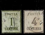 France, timbres d'Alsace-Lorraine (Guerre 1870-1871) n°1 et 3 oblitérés, TB,...