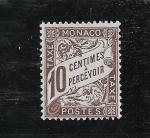 Monaco, timbre taxe n°4, 10 c brun neuf avec très...