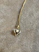 COLLIER or composé d'une chaine et pendentif coueur perle poids...