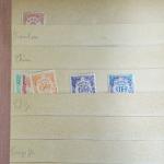 1 vieil album de timbres bien rempli avec des vignettes...