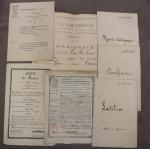 GIRONDE/DOCUMENTS. Lot de divers papiers XIXème et début XXème dt
6...
