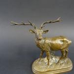 DUBUCAND Alfred (1828-1894) : Cerf. Bronze patiné, signé. Haut. :...
