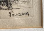 Jean JANSEM (1920-2013)
Grands parents et enfant
Gravure signée dans la planche
15...
