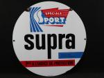 SUPRA SPECIALE SPORT production huiles RENAULT . Plaque publicitaire en...