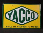 YACCO L'huile des records du monde. Plaque publicitaire en tole...