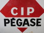 CIP Pégase Super Carburant. Plaque publicitaire en tôle émaillée de...