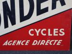 Wonder Motos Cycles Agence Directe. Plaque publicitaire en tôle lithographiée...
