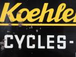 KOELHER ESCOFFIER CYCLES - MOTOCYCLES UNIMECA. Plaque publicitaire en tôle...